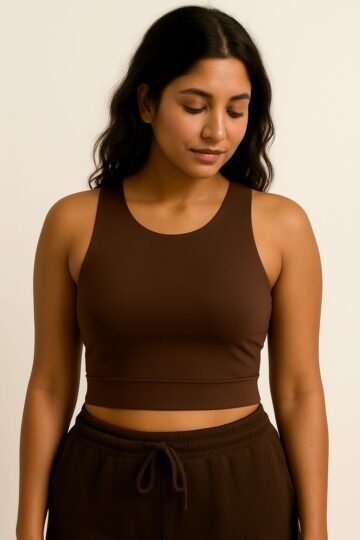 Brown Asymmetrical Bra