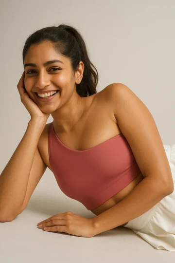 Mauve One Shoulder Bra