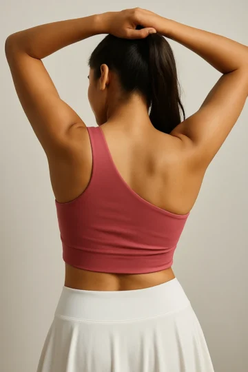 Mauve One Shoulder Bra