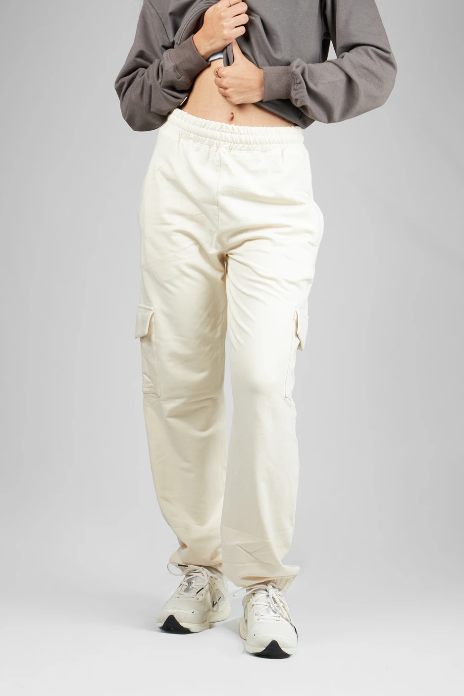 Cream Terry Joggers media 2