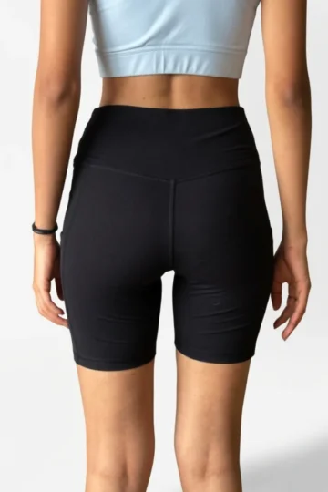 Black Crisscross Cycling Shorts