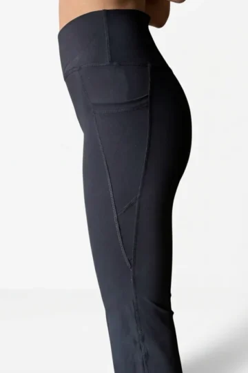 Black Crisscross Flared Leggings